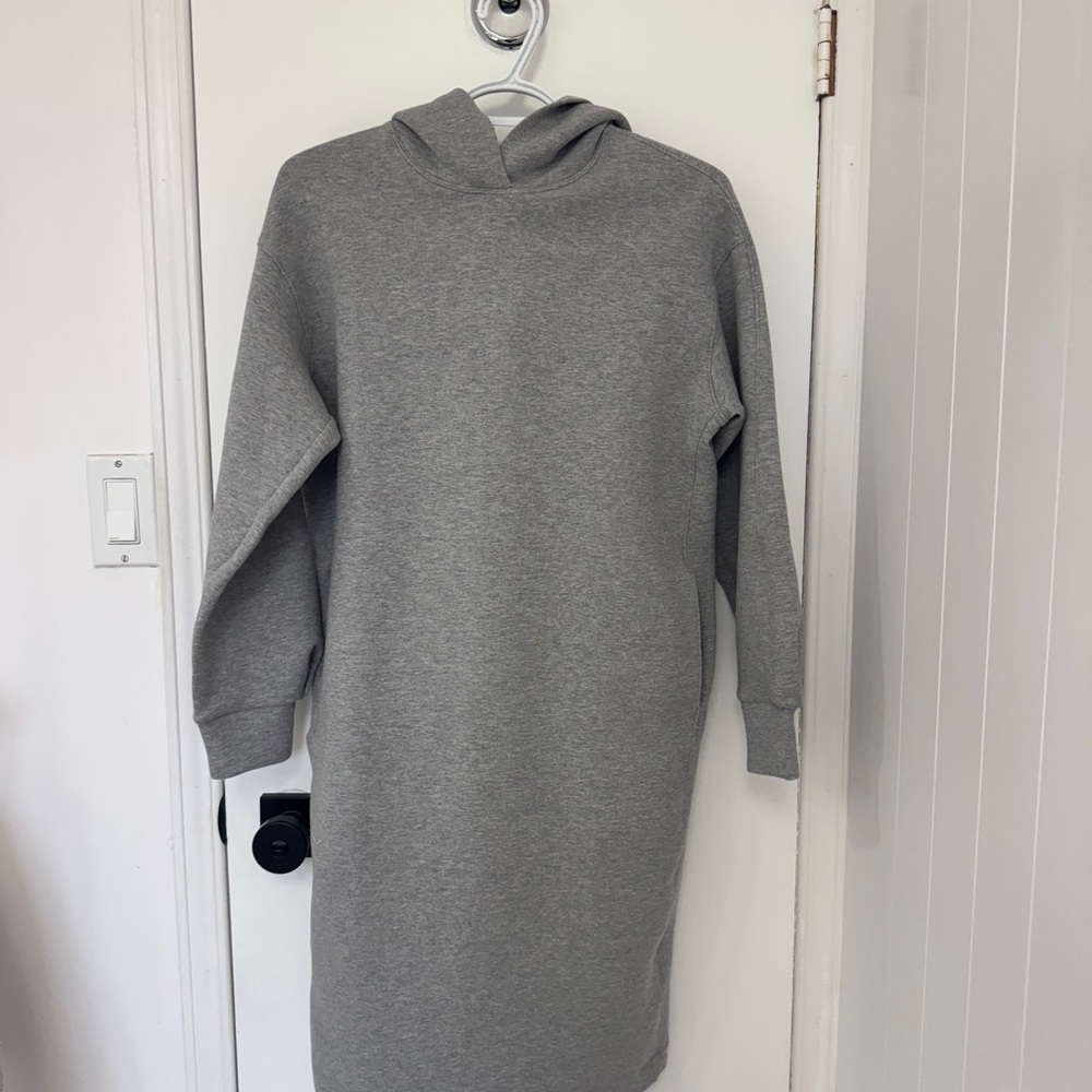 Uniqlo Gray Hooded Sweatshirt Dress